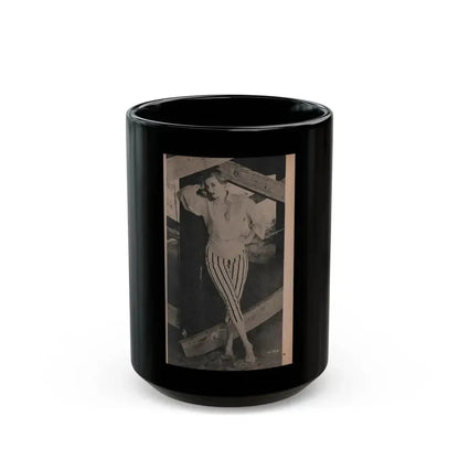 Anita Ekberg #404 - PHOTO Digest Mag. Nov. '55 - 1 Page, 1 B&W Pic (Vintage Female Icon) Black Coffee Mug 15oz - Go Mug Yourself