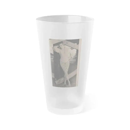 Anita Ekberg #404 - PHOTO Digest Mag. Nov. '55 - 1 Page, 1 B&W Pic (Vintage Female Icon) Frosted Pint Glass 16oz 16oz Frosted - Go Mug Yourself