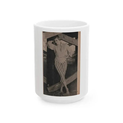 Anita Ekberg #404 - PHOTO Digest Mag. Nov. '55 - 1 Page, 1 B&W Pic (Vintage Female Icon) White Coffee Mug 15oz - Go Mug Yourself
