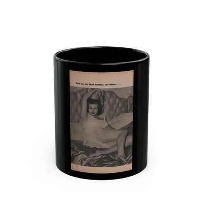 Anita Ekberg #405 - PHOTO Digest Mag. Nov. '55 - 1 Page, 1 B&W Pic (Vintage Female Icon) Black Coffee Mug 11oz - Go Mug Yourself