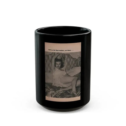 Anita Ekberg #405 - PHOTO Digest Mag. Nov. '55 - 1 Page, 1 B&W Pic (Vintage Female Icon) Black Coffee Mug 15oz - Go Mug Yourself