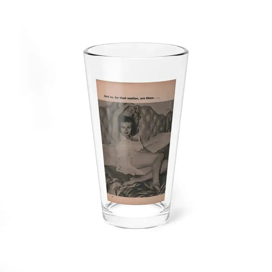 Anita Ekberg #405 - PHOTO Digest Mag. Nov. '55 - 1 Page, 1 B&W Pic (Vintage Female Icon) Pint Glass 16oz 16oz - Go Mug Yourself