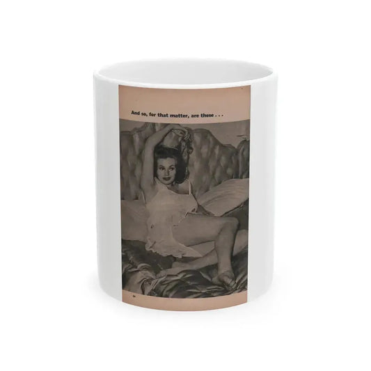 Anita Ekberg #405 - PHOTO Digest Mag. Nov. '55 - 1 Page, 1 B&W Pic (Vintage Female Icon) White Coffee Mug 11oz - Go Mug Yourself
