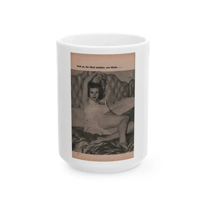Anita Ekberg #405 - PHOTO Digest Mag. Nov. '55 - 1 Page, 1 B&W Pic (Vintage Female Icon) White Coffee Mug 15oz - Go Mug Yourself