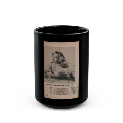 Anita Ekberg #406 - PHOTO Digest Mag. Nov. '55 - 1 Page, 1 B&W Pic (Vintage Female Icon) Black Coffee Mug 15oz - Go Mug Yourself