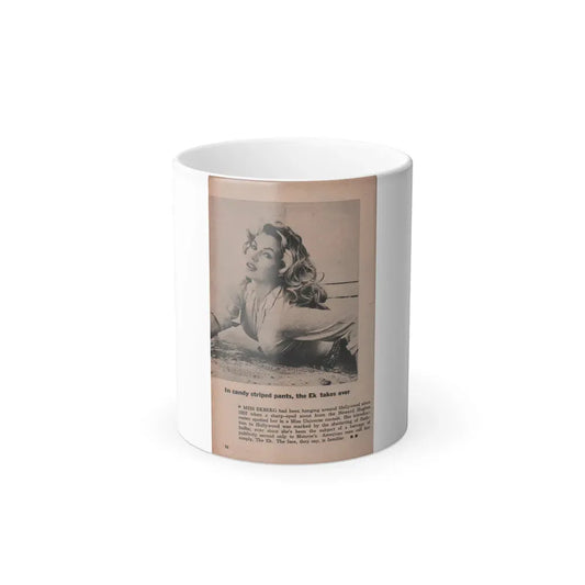 Anita Ekberg #406 - PHOTO Digest Mag. Nov. '55 - 1 Page, 1 B&W Pic (Vintage Female Icon) Color Changing Coffee Mug 11oz - Go Mug Yourself