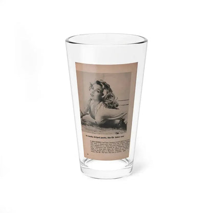 Anita Ekberg #406 - PHOTO Digest Mag. Nov. '55 - 1 Page, 1 B&W Pic (Vintage Female Icon) Pint Glass 16oz 16oz - Go Mug Yourself