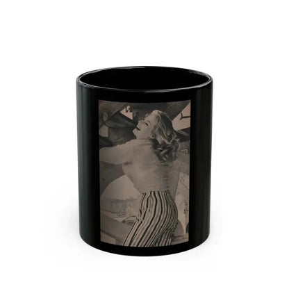 Anita Ekberg #407 - PHOTO Digest Mag. Nov. '55 - 1 Page, 1 B&W Pic (Vintage Female Icon) Black Coffee Mug 11oz - Go Mug Yourself