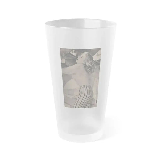 Anita Ekberg #407 - PHOTO Digest Mag. Nov. '55 - 1 Page, 1 B&W Pic (Vintage Female Icon) Frosted Pint Glass 16oz 16oz Frosted - Go Mug Yourself