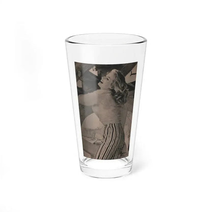 Anita Ekberg #407 - PHOTO Digest Mag. Nov. '55 - 1 Page, 1 B&W Pic (Vintage Female Icon) Pint Glass 16oz 16oz - Go Mug Yourself