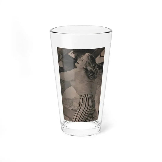 Anita Ekberg #407 - PHOTO Digest Mag. Nov. '55 - 1 Page, 1 B&W Pic (Vintage Female Icon) Pint Glass 16oz 16oz - Go Mug Yourself