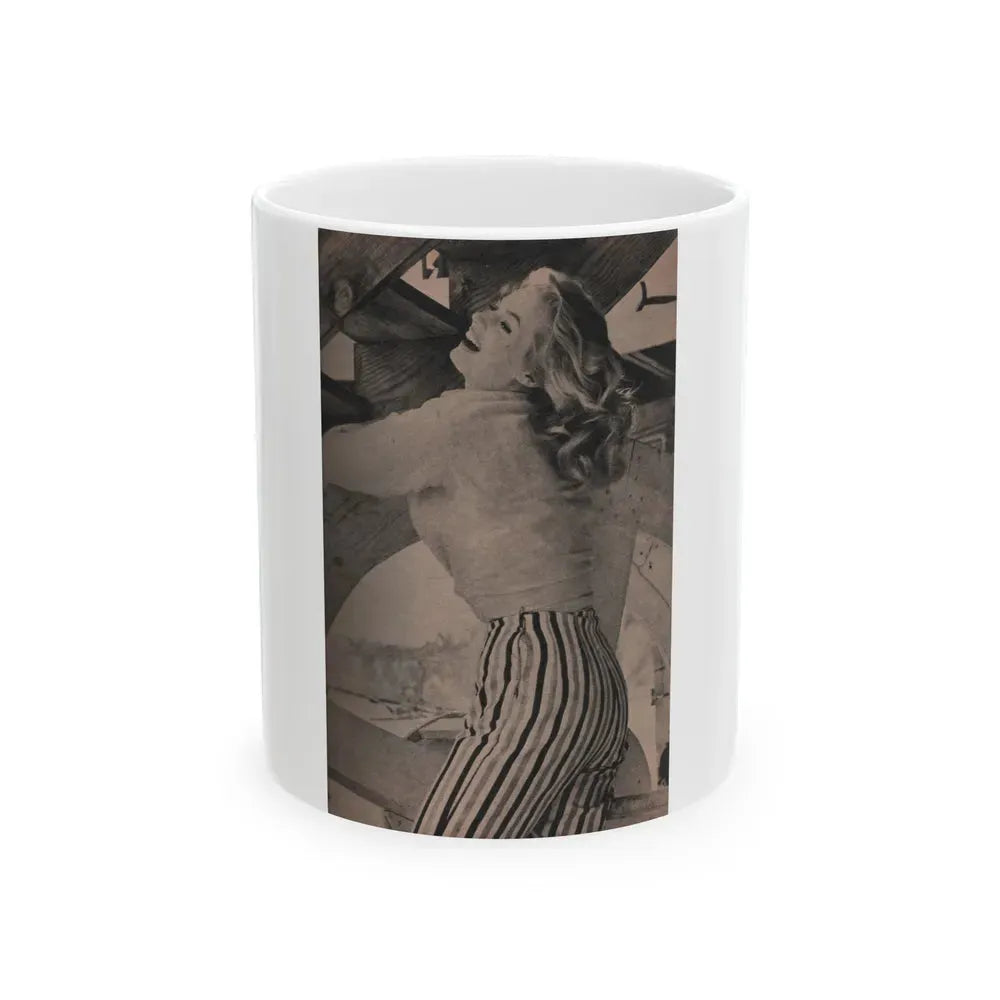 Anita Ekberg #407 - PHOTO Digest Mag. Nov. '55 - 1 Page, 1 B&W Pic (Vintage Female Icon) White Coffee Mug 11oz - Go Mug Yourself