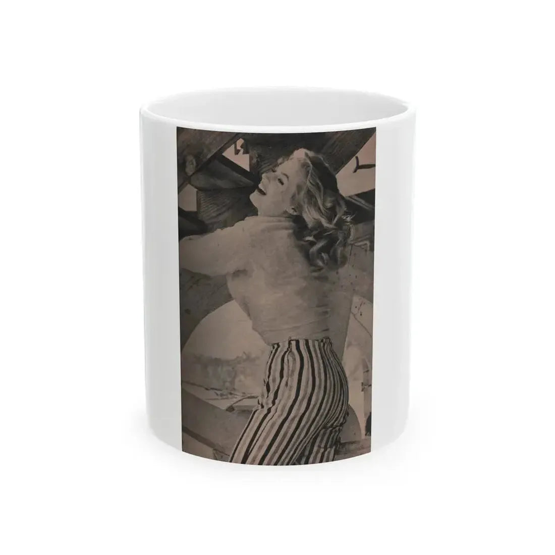 Anita Ekberg #407 - PHOTO Digest Mag. Nov. '55 - 1 Page, 1 B&W Pic (Vintage Female Icon) White Coffee Mug - Go Mug Yourself