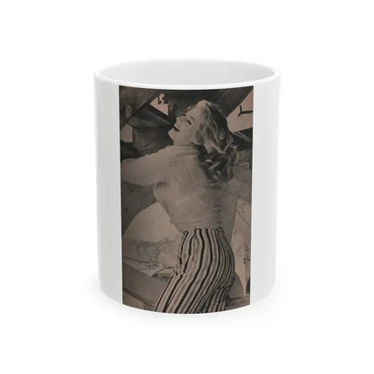 Anita Ekberg #407 - PHOTO Digest Mag. Nov. '55 - 1 Page, 1 B&W Pic (Vintage Female Icon) White Coffee Mug - Go Mug Yourself