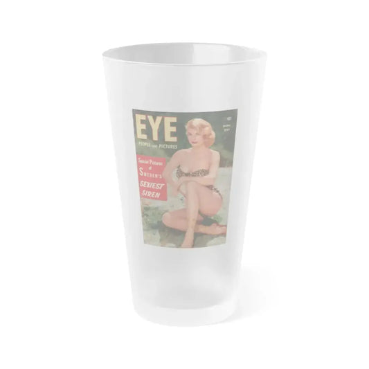 Anita Ekberg #409 - EYE Digest Mag. Nov. '53 - On Cover in Color (Vintage Female Icon) Frosted Pint Glass 16oz 16oz Frosted - Go Mug Yourself