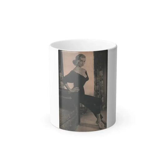 Anita Ekberg #410 - EYE Digest Mag. Nov. '53 - 1 Page & 1 B&W Photo (Vintage Female Icon) Color Changing Mug 11oz 11oz - Go Mug Yourself