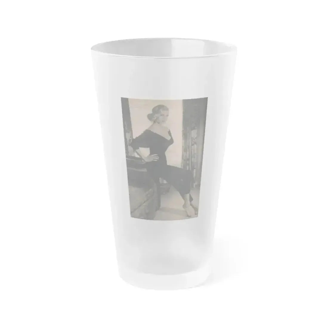 Anita Ekberg #410 - EYE Digest Mag. Nov. '53 - 1 Page & 1 B&W Photo (Vintage Female Icon) Frosted Pint Glass 16oz 16oz Frosted - Go Mug Yourself