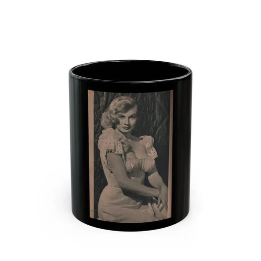 Anita Ekberg #412 - EYE Digest Mag. Nov. '53 - 1 Page & 1 B&W Photo (Vintage Female Icon) Black Coffee Mug 11oz - Go Mug Yourself