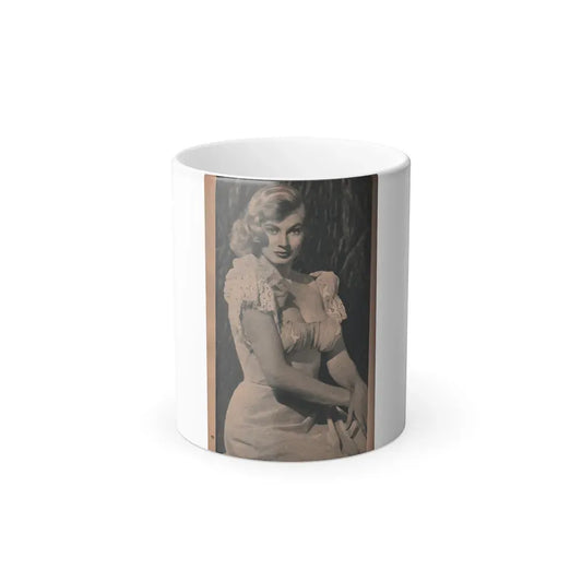 Anita Ekberg #412 - EYE Digest Mag. Nov. '53 - 1 Page & 1 B&W Photo (Vintage Female Icon) Color Changing Coffee Mug 11oz - Go Mug Yourself