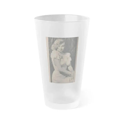 Anita Ekberg #412 - EYE Digest Mag. Nov. '53 - 1 Page & 1 B&W Photo (Vintage Female Icon) Frosted Pint Glass 16oz 16oz Frosted - Go Mug Yourself
