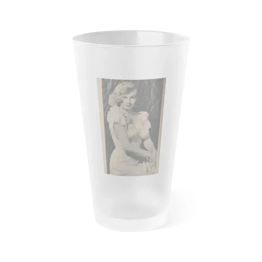Anita Ekberg #412 - EYE Digest Mag. Nov. '53 - 1 Page & 1 B&W Photo (Vintage Female Icon) Frosted Pint Glass 16oz 16oz Frosted - Go Mug Yourself