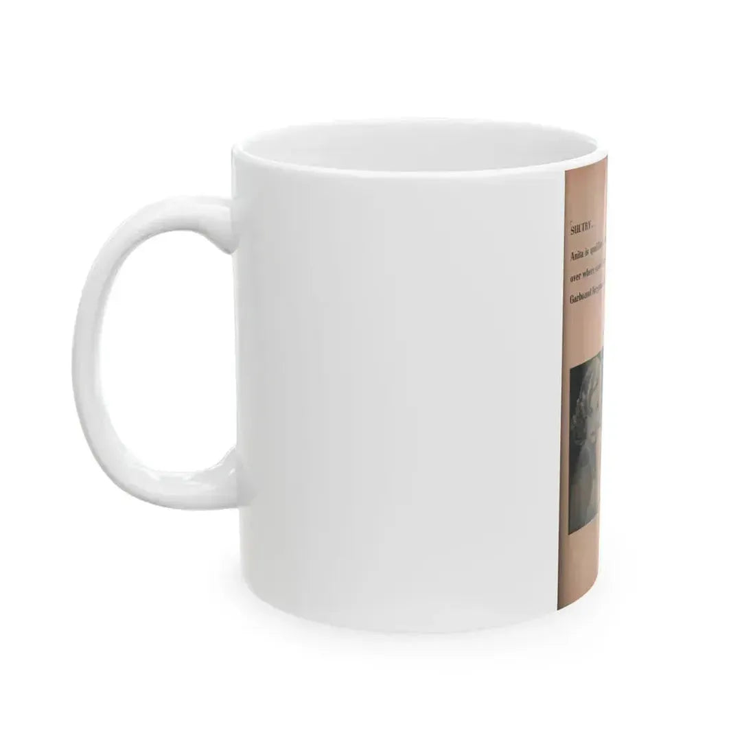 Anita Ekberg #413 - EYE Digest Mag. Nov. '53 - 1 Page, 2 B&W Pics & Caption (Vintage Female Icon) White Coffee Mug - Go Mug Yourself