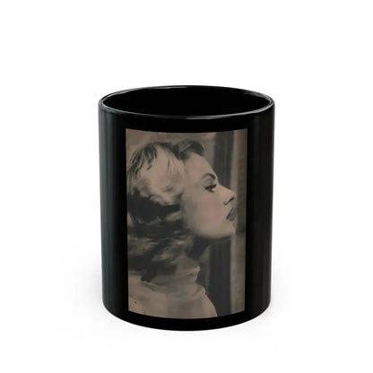 Anita Ekberg #414 - EYE Digest Mag. Nov. '53 - 1 Page, 1 B&W Photo (Vintage Female Icon) Black Coffee Mug 11oz - Go Mug Yourself