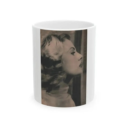 Anita Ekberg #414 - EYE Digest Mag. Nov. '53 - 1 Page, 1 B&W Photo (Vintage Female Icon) White Coffee Mug 11oz - Go Mug Yourself