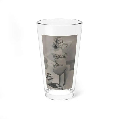 Anita Ekberg #417 - EYE Digest Mag. Jan. '54 - Reverse of Cover 1 B&W Photo (Vintage Female Icon) Pint Glass 16oz 16oz - Go Mug Yourself