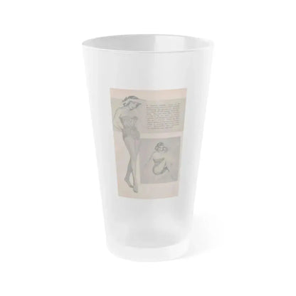 Anita Ekberg #419 - EYE Digest Mag. Jan. '54 - 1 Pages & 2 B&W Photos (Vintage Female Icon) Frosted Pint Glass 16oz 16oz Frosted - Go Mug Yourself