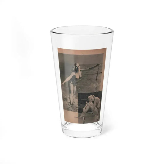 Anita Ekberg #420 - EYE Digest Mag. Jan. '54 - 1 Pages & 2 B&W Photos (Vintage Female Icon) Pint Glass 16oz 16oz - Go Mug Yourself