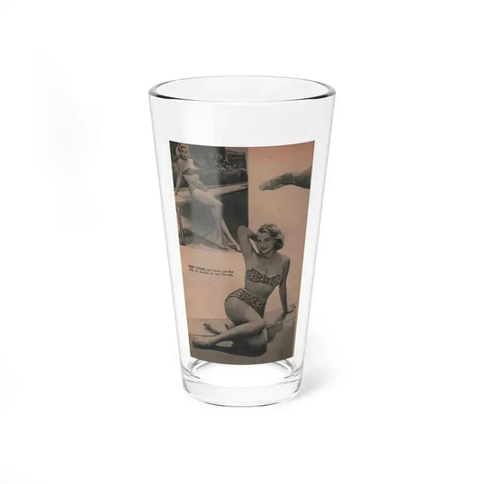 Anita Ekberg #421 - EYE Digest Mag. Jan. '54 - 1 Pages & 2 B&W Photos (Vintage Female Icon) Pint Glass 16oz 16oz - Go Mug Yourself