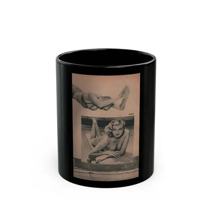 Anita Ekberg #422 - EYE Digest Mag. Jan. '54 - 1 Page & 1 B&W Photo (Vintage Female Icon) Black Coffee Mug 11oz - Go Mug Yourself