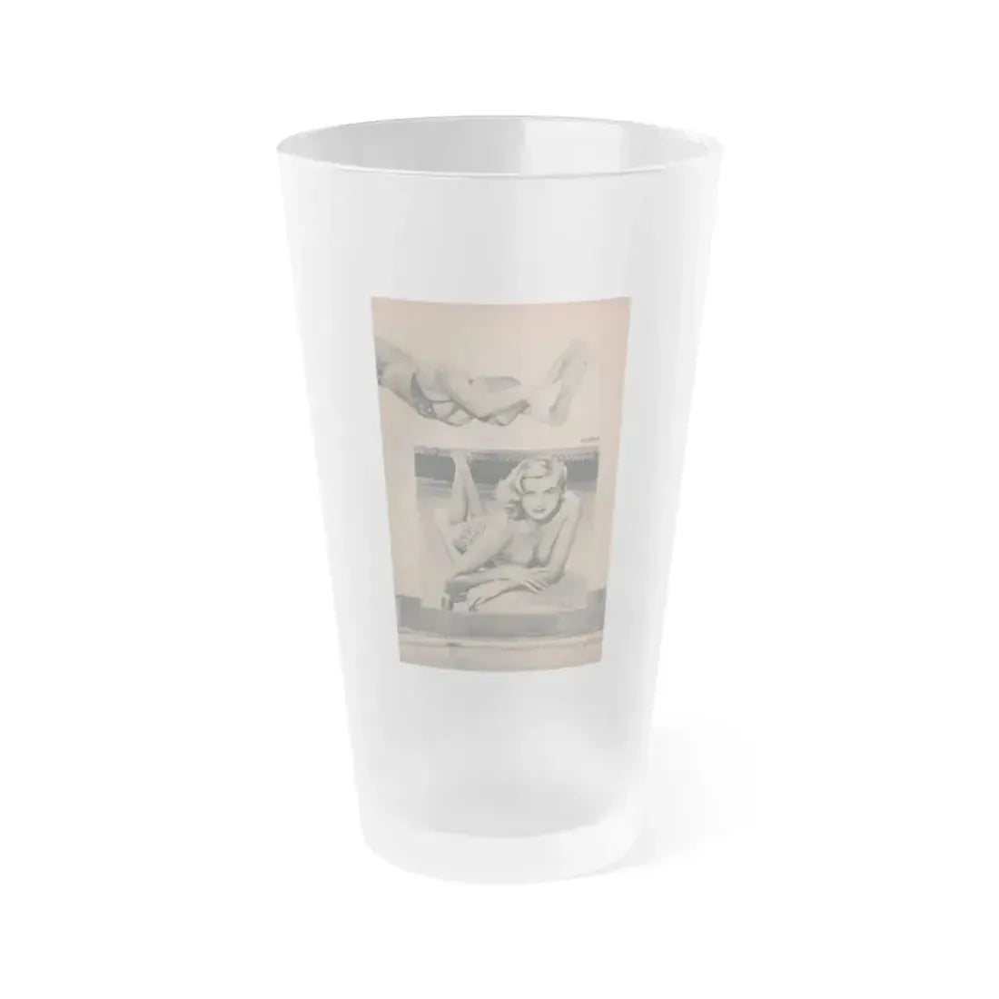 Anita Ekberg #422 - EYE Digest Mag. Jan. '54 - 1 Page & 1 B&W Photo (Vintage Female Icon) Frosted Pint Glass 16oz 16oz Frosted - Go Mug Yourself