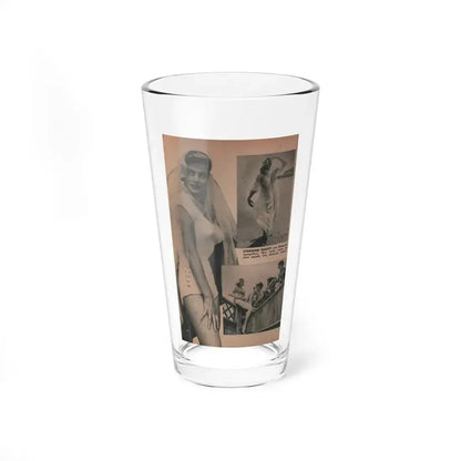 Anita Ekberg #422 - EYE Digest Mag. Jan. '54 - 1 Page, 3 B&W Pics+Caption (Vintage Female Icon) Pint Glass 16oz 16oz - Go Mug Yourself