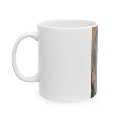 Anita Ekberg #422 - EYE Digest Mag. Jan. '54 - 1 Page, 3 B&W Pics+Caption (Vintage Female Icon) White Coffee Mug - Go Mug Yourself