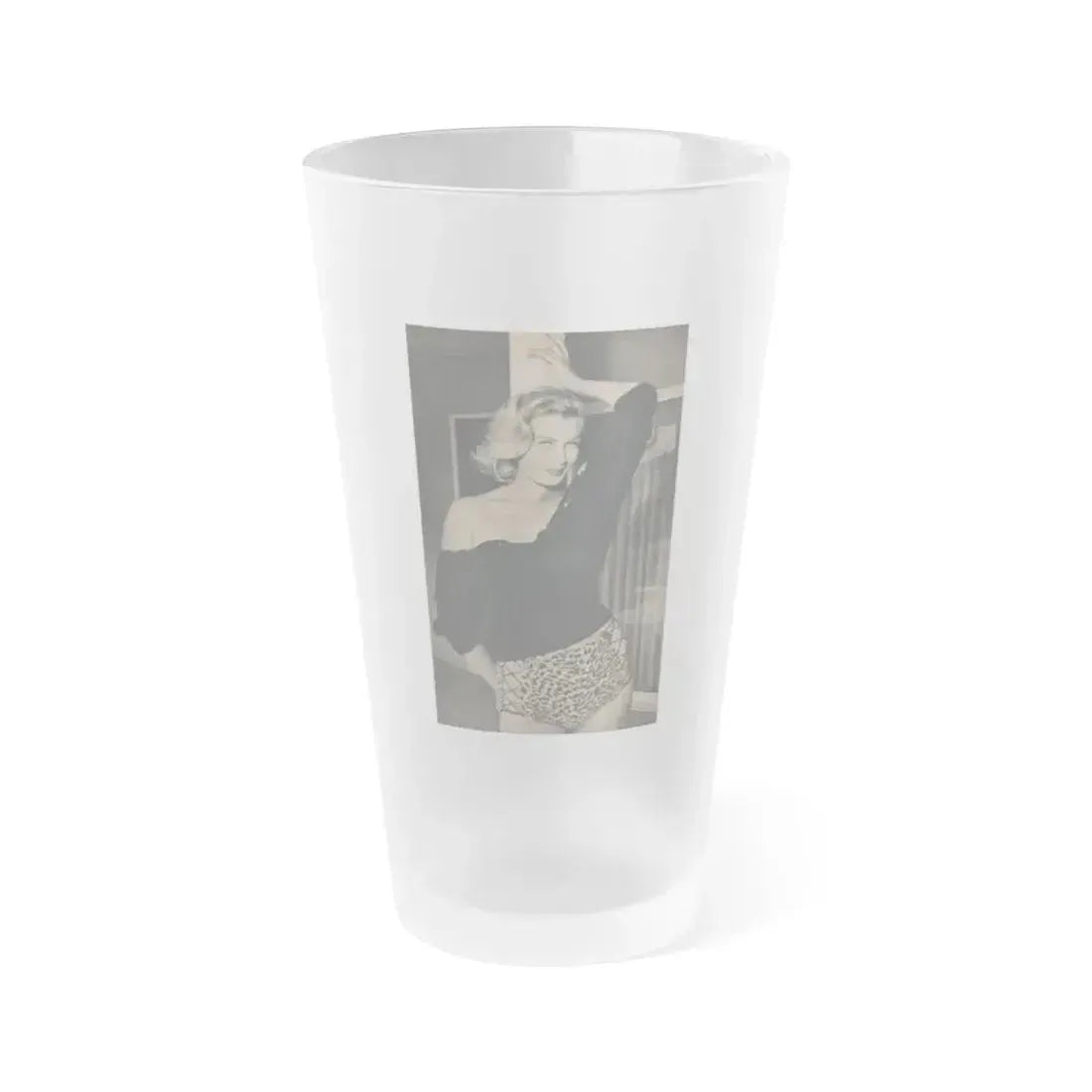 Anita Ekberg #423 - EYE Digest Mag. Jan. '54 - 1 Page & 1 B&W Photo (Vintage Female Icon) Frosted Pint Glass 16oz 16oz Frosted - Go Mug Yourself