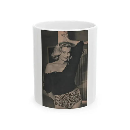 Anita Ekberg #423 - EYE Digest Mag. Jan. '54 - 1 Page & 1 B&W Photo (Vintage Female Icon) White Coffee Mug 11oz - Go Mug Yourself