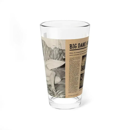 Anita Ekberg #425 - 1 Large B&W Photp & 4 Small B&W Photos & Article from Earl Wilson's Showgirls Mag. '56 1 (Vintage Female Icon) Pint Glass 16oz 16oz - Go Mug Yourself
