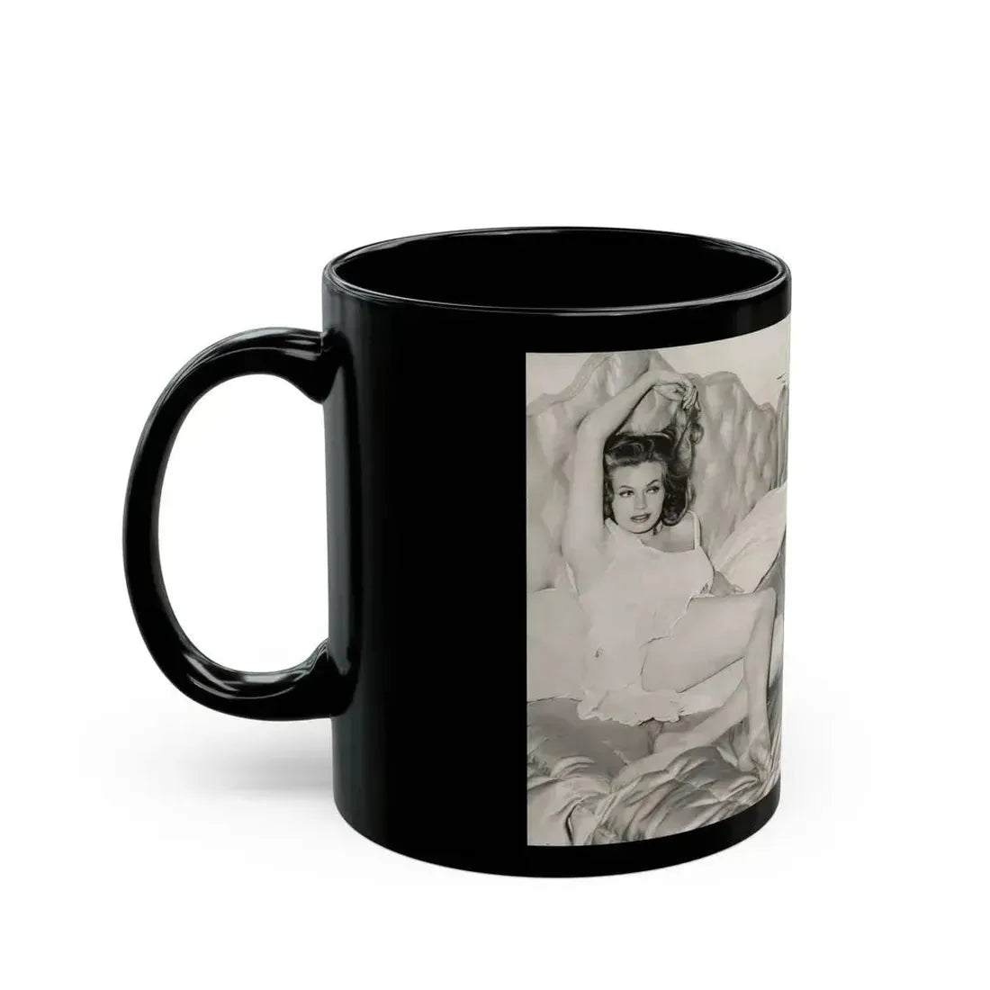 Anita Ekberg #425 - 1 Large B&W Photp & 4 Small B&W Photos & Article from Earl Wilson's Showgirls Mag. '56 (Vintage Female Icon) Black Coffee Mug - Go Mug Yourself