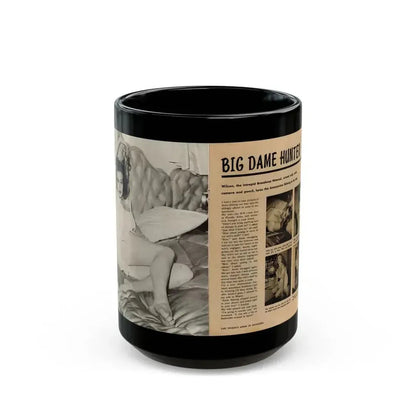 Anita Ekberg #425 - 1 Large B&W Photp & 4 Small B&W Photos & Article from Earl Wilson's Showgirls Mag. '56_1 (Vintage Female Icon) Black Coffee Mug 15oz - Go Mug Yourself