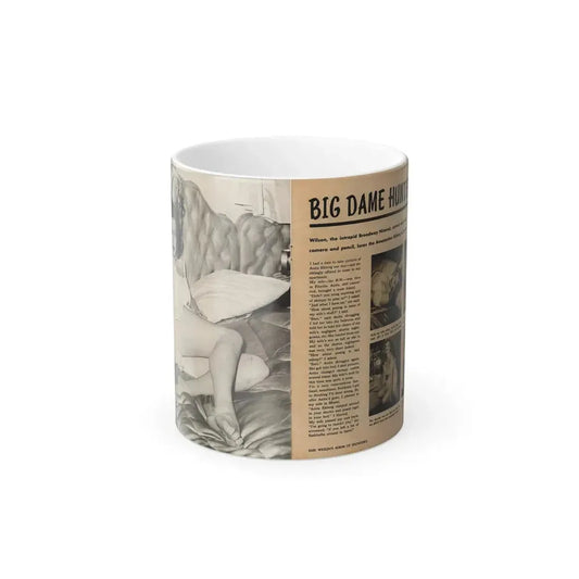 Anita Ekberg #425 - 1 Large B&W Photp & 4 Small B&W Photos & Article from Earl Wilson's Showgirls Mag. '56_1 (Vintage Female Icon) Color Changing Mug 11oz 11oz - Go Mug Yourself