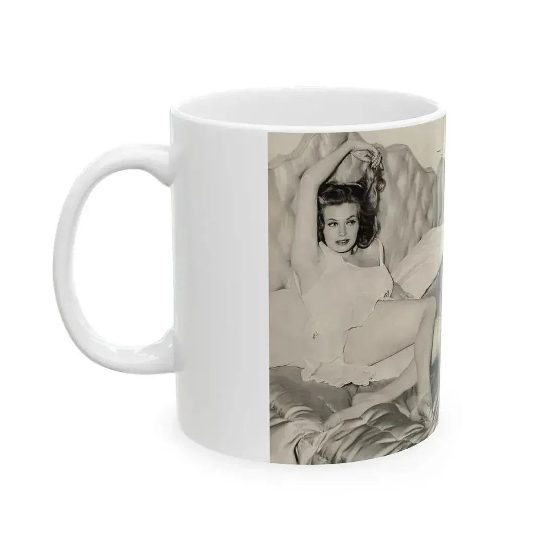 Anita Ekberg #425 - 1 Large B&W Photp & 4 Small B&W Photos & Article from Earl Wilson's Showgirls Mag. '56_1 (Vintage Female Icon) White Coffee Mug - Go Mug Yourself