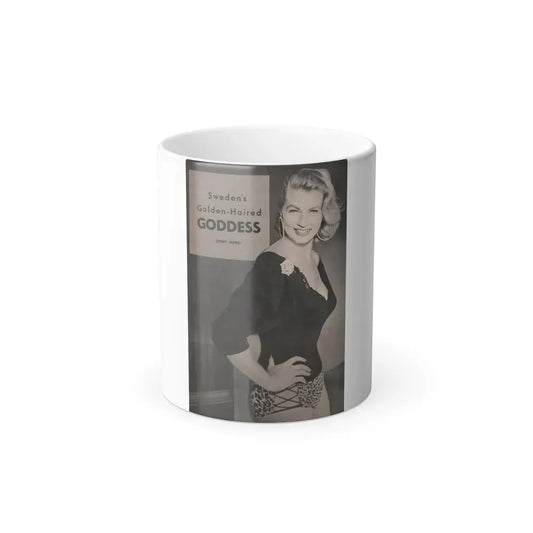 Anita Ekberg #428 - PHOTO Digest Mag. May '54 - 1 Page & 1 B&W Photo on Reverse Side Of Cover (Vintage Female Icon) Color Changing Mug 11oz 11oz - Go Mug Yourself