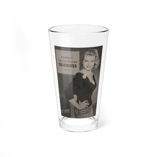 Anita Ekberg #428 - PHOTO Digest Mag. May '54 - 1 Page & 1 B&W Photo on Reverse Side Of Cover (Vintage Female Icon) Pint Glass 16oz 16oz - Go Mug Yourself