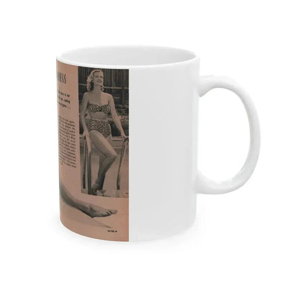 Anita Ekberg #429 - PHOTO Digest Mag. May '54 - 2 Pages 1 B&W Centerfold & 1 Other (Vintage Female Icon) White Coffee Mug - Go Mug Yourself