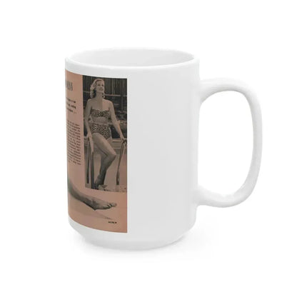 Anita Ekberg #429 - PHOTO Digest Mag. May '54 - 2 Pages 1 B&W Centerfold & 1 Other (Vintage Female Icon) White Coffee Mug - Go Mug Yourself