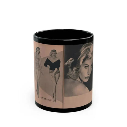Anita Ekberg #430 - PHOTO Digest Mag. May '54 - 2 Pages & 3 B&W Photos (Vintage Female Icon) Black Coffee Mug 11oz - Go Mug Yourself