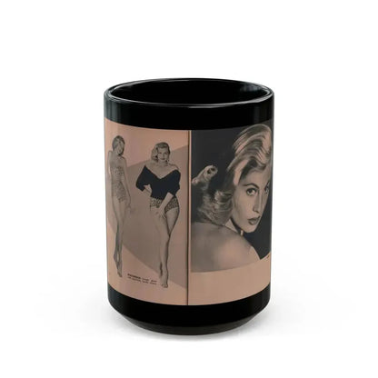 Anita Ekberg #430 - PHOTO Digest Mag. May '54 - 2 Pages & 3 B&W Photos (Vintage Female Icon) Black Coffee Mug 15oz - Go Mug Yourself