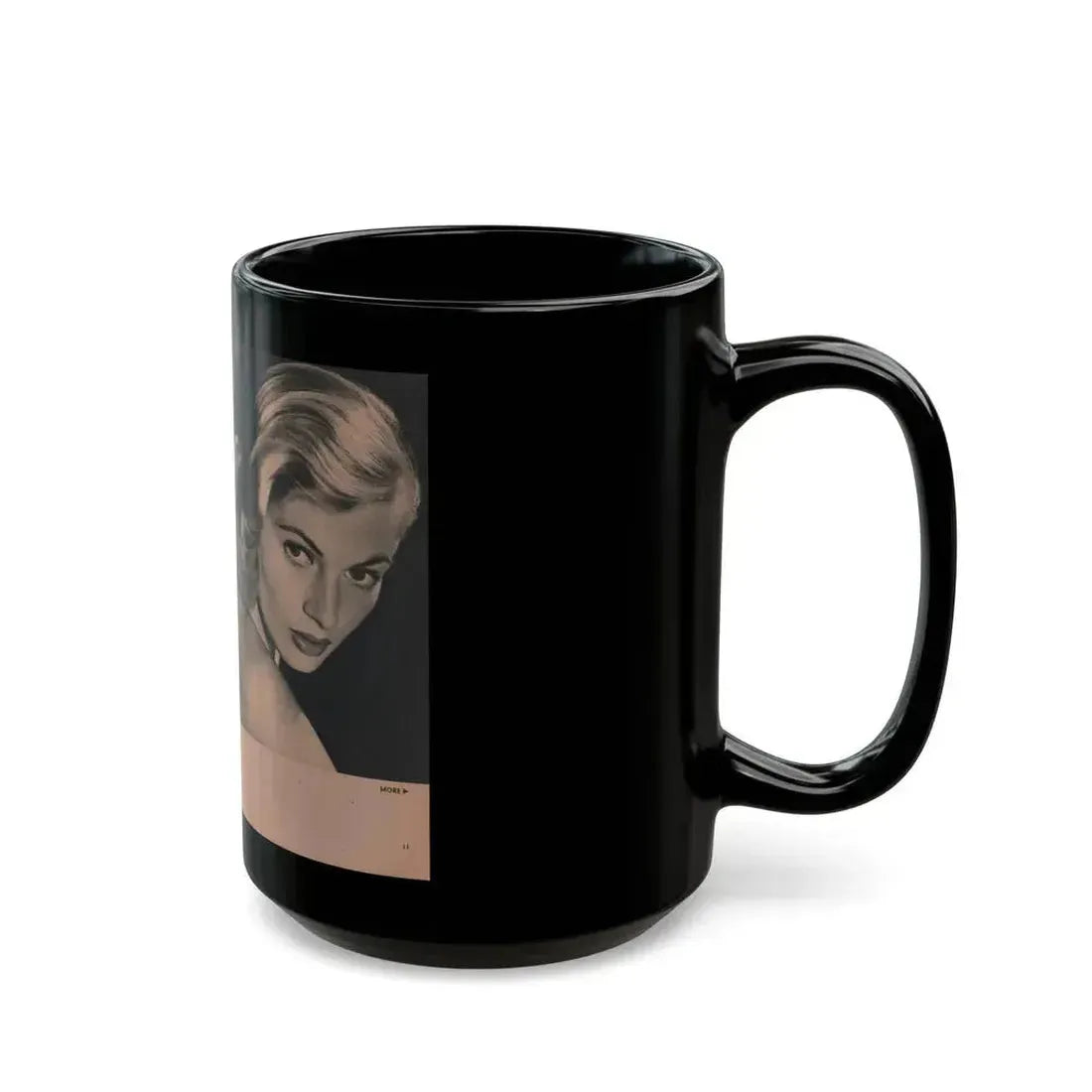 Anita Ekberg #430 - PHOTO Digest Mag. May '54 - 2 Pages & 3 B&W Photos (Vintage Female Icon) Black Coffee Mug - Go Mug Yourself